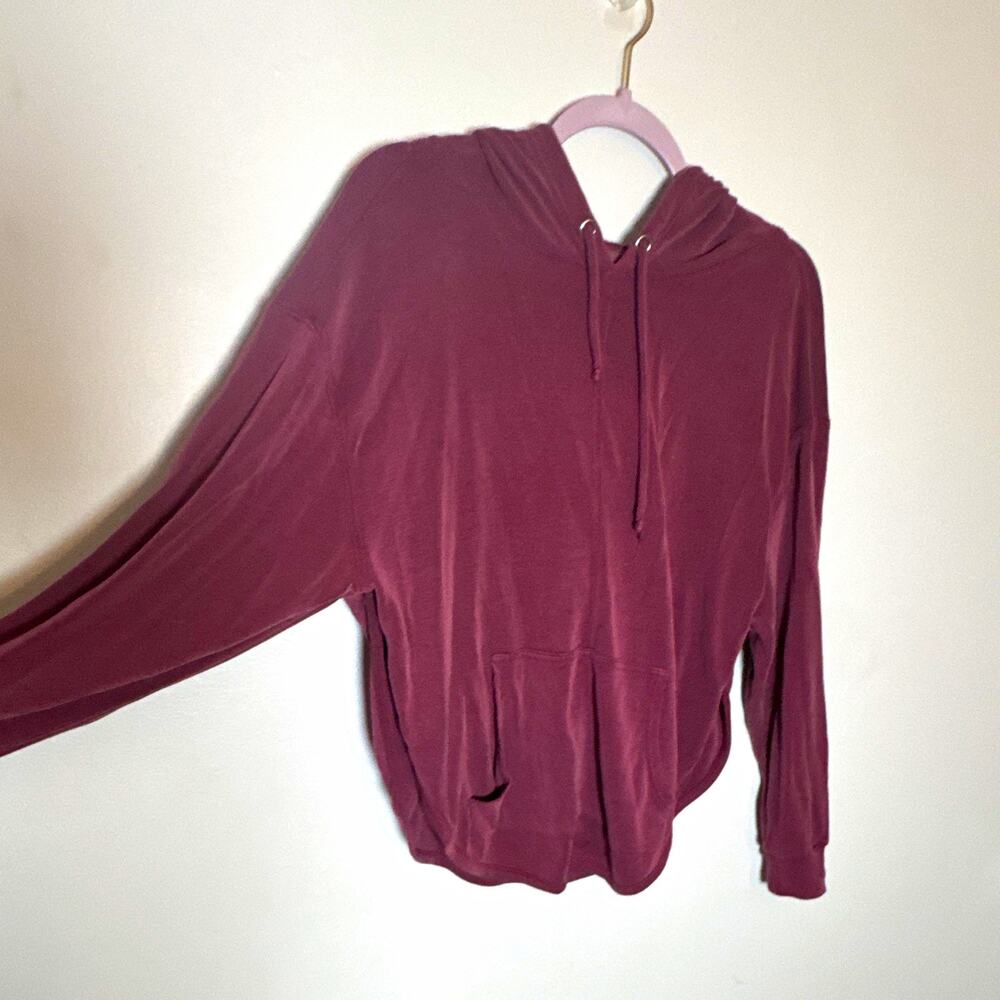Free People Movement Purple Pullover Hoodie Pockets Relaxed Fit Women's M